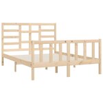 vidaXL Cadre de lit Bois de pin massif 120x200 cm