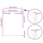 vidaXL Store enrouleur occultant blanc cassé 95x175cm largeur du tissu