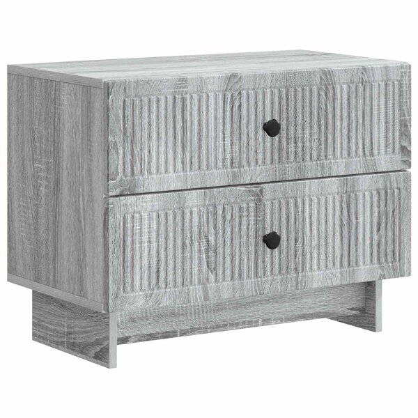 vidaXL Cabinet de chevet avec tiroir Sonoma gris 62 x 34 5 x 47 5 cm