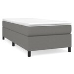 vidaXL Cadre de lit Gris foncé 100 x 200 cm Tissu