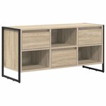 vidaXL Meuble TV Sonoma 100 x 36 x 49 5 cm Bois d'ingénierie