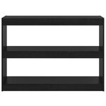 vidaXL Bibliothèque/Séparateur de pièce Noir 100x30x71 5 cm Pin massif