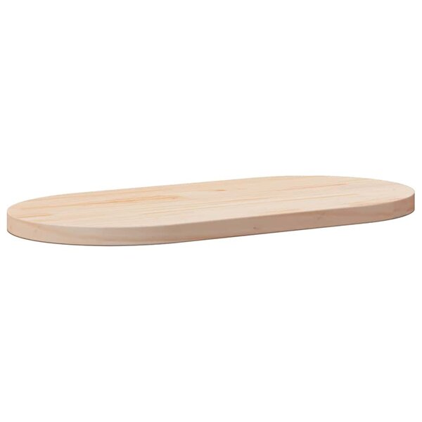 vidaXL Plateau de table 90x45x2 5 cm Bois massif Pin Ovale