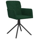 vidaXL Chaises pivotantes à manger lot de 2 Vert foncé Velours