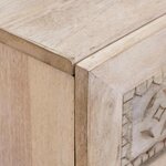 vidaXL Cabinet de chevet Beige 50 x 33 x 62 cm Bois d'acacia massif