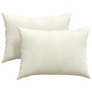 vidaXL Coussins de canapé 2 Pièces Crème 70 x 50 cm