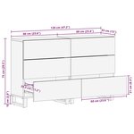 vidaXL Buffet 2 Pièces Marron 60 x 33 x 75 cm bois de manguier massif