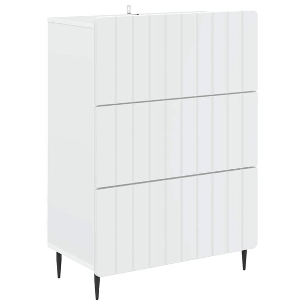 vidaXL Armoire à tiroirs Blanc 66 x 34 5 x 92 cm Bois d'ingénierie