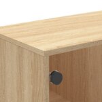 vidaXL Meuble TV avec portes en verre chêne sonoma 102x37x50 cm