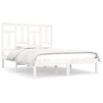 vidaXL Cadre de lit sans matelas blanc 150x200 cm bois de pin massif