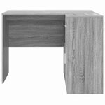 vidaXL Bureau d'angle Sonoma gris 102 x 50 x 75 cm Bois d'ingénierie
