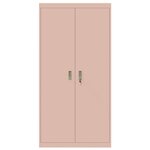 vidaXL Armoire de rangement 2 Pièces Rose 90 x 40 x 180 cm Acier