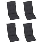Vidaxl chaises inclinables de jardin 3 pièces avec coussins bois d'acacia