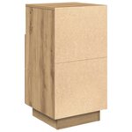 vidaXL Table de chevet avec 2 tiroirs chêne artisanal 36x36x68 cm