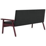 vidaXL Canapé à 3 places Noir Similicuir