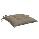 vidaXL Coussins de chaise lot de 4 taupe 50x50x7 cm tissu oxford