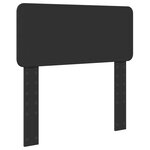 vidaXL Cadre de lit avec tête de lit Noir 90 x 200 cm Pin massif