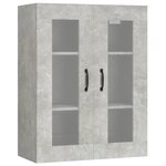 vidaXL Armoire murale suspendue Gris béton 69 5x34x90 cm