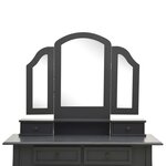 vidaXL Ensemble de coiffeuse avec tabouret Gris 100x40x146cm Paulownia