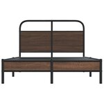 vidaXL Cadre de lit sans matelas 140x190 cm chêne marron