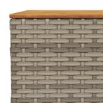 vidaXL Salon de jardin 8 Pièces avec coussins gris résine tressée