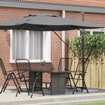 vidaXL Parasol Roma Anthracite 286 x 285 x 265 cm Polyester  Aluminium