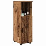 vidaXL Cabinet de salle de bain avec porte Bois Ancien 30 x 35 x 95 cm