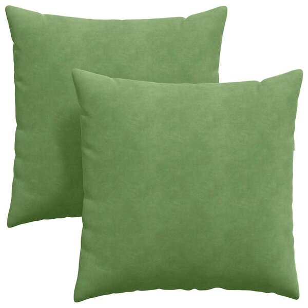 vidaXL Coussins de canapé 2 Pièces Vert clair 80 x 80 cm