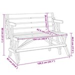 vidaXL Table de pique-nique avec bancs sapin massif 2 en 1 convertible