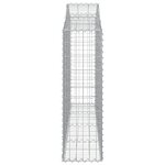 vidaXL Paniers à gabions arqués 20 Pièces 200x30x100/120 cm Fer galvanisé