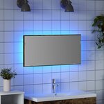 vidaXL Miroir Montage mural Marron 80 x 37 cm Verre et Bois Ingénierie