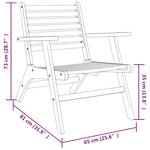 vidaXL Chaises de jardin lot de 2 Bois d'acacia solide