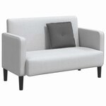 vidaXL Coussin de Dos Gris foncé 50 x 19 x 45 cm tissu