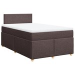 vidaXL Sommier à lattes de lit avec matelas Marron foncé 120x200 cm