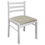 vidaXL Chaises à manger lot de 4 blanc hévéa solide et velours