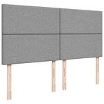 vidaXL Sommier à lattes de lit avec matelas Gris clair 180x200cm Tissu