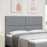 vidaXL Tête de lit avec des lumières à LED Gris clair 180 cm tissu