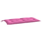 vidaXL Coussins de banc de jardin lot de 2 rose 100x50x7 cm tissu