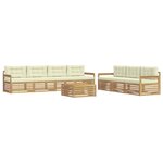 vidaXL Ensemble de canapés d'extérieur 8 Pièces Blanc et crème