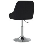 Vidaxl chaise pivotante de salle à manger noir tissu