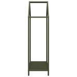 vidaXL Portant de bois chauffage vert olive 40x25x90 cm