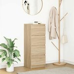 vidaXL Buffet chêne sonoma 37 5x35x99 cm bois d'ingénierie
