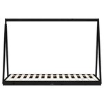 vidaXL Cadre de lit pour enfants noir 90x190 cm bois de pin massif