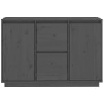 vidaXL Buffet Gris 111x34x75 cm Bois massif de pin