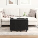 Table basse vidaXL Chêne noir 60x60x38 cm en bois aggloméré