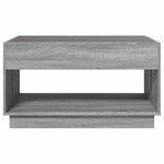 vidaXL Table basse avec LED infini sonoma gris 90x50x50 cm