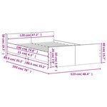 vidaXL Cadre de lit tête de lit et pied de lit sonoma gris 120x190 cm