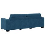 Canapé 3 places vidaXL bleu 180 cm en velours