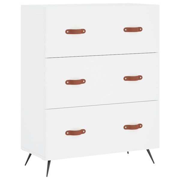 vidaXL Commode blanc 69 5 x 34 x 90 cm bois d'ingénierie