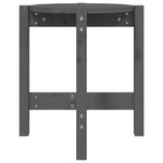 vidaXL Table basse Gris Ø 42 5x45 cm Bois massif de pin